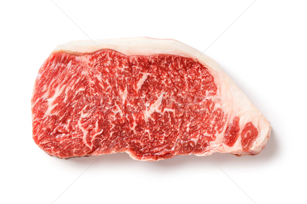 Wagyu striploin steak isolated on white Stock photo © smuay