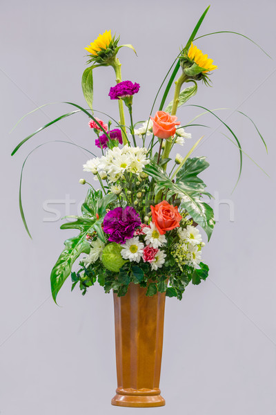 Stockfoto: Vaas · boeket · bloemen · keramische · voorjaar