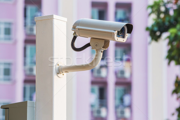 Aparatu bezpieczeństwa biały cctv kamery oglądania bezpieczeństwa Zdjęcia stock © smuay