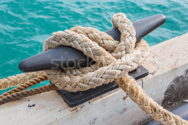 Mooring Bollard with rope Stock photo © smuay