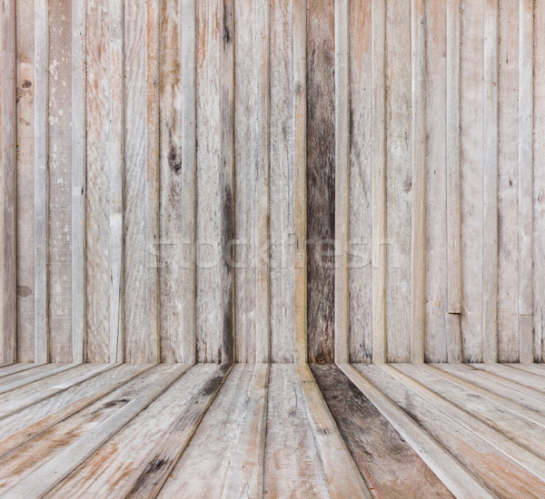 Old wooden wall and floor Stock photo © smuay
