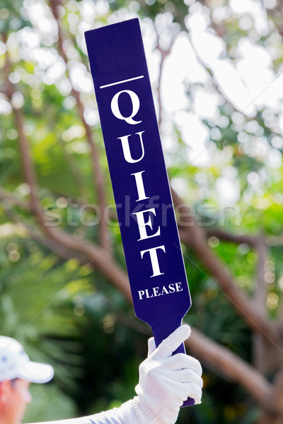 Quiet sign on the tee Stock photo © smuay
