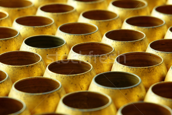 Mini Schüssel spenden Münzen thai Tempel Stock foto © smuay