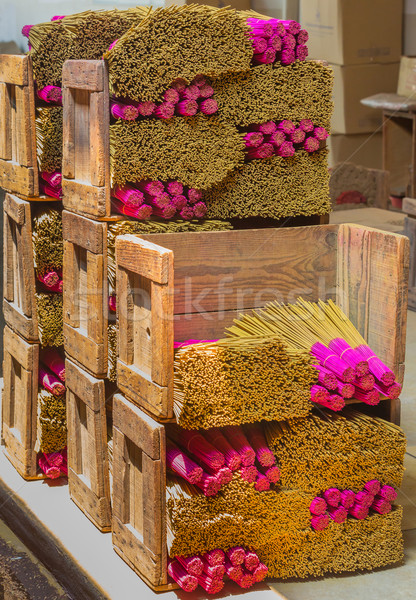 Thai tömjén előkészítés Bangkok textúra gyár Stock fotó © smuay