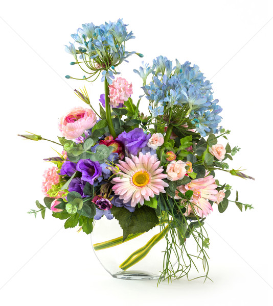 Bouquet of flowers in glass vase Stock photo © smuay