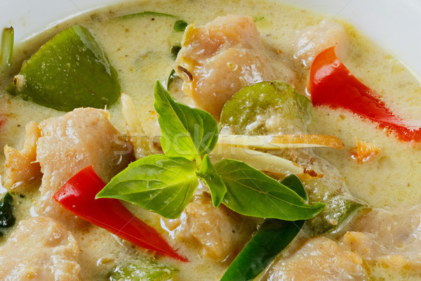 Clown knifefish ball green curry Stock photo © smuay