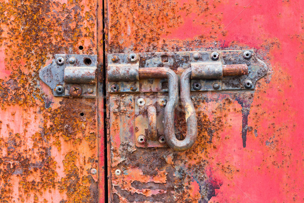Rusty door bolt Stock photo © smuay
