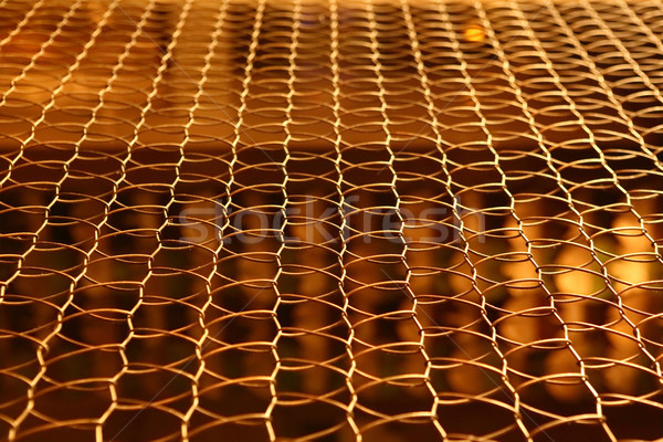 Drót net arany biztonság textúra absztrakt Stock fotó © smuay