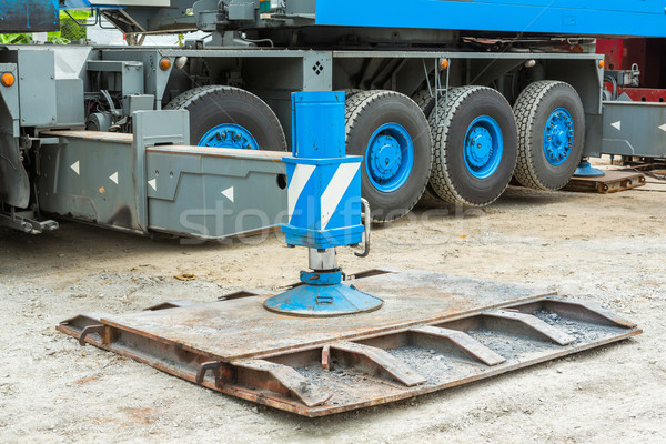 Crane outrigger pad Stock photo © smuay