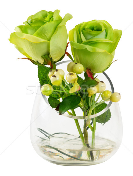 [[stock_photo]]: Vert · rose · Berry · verre · vase
