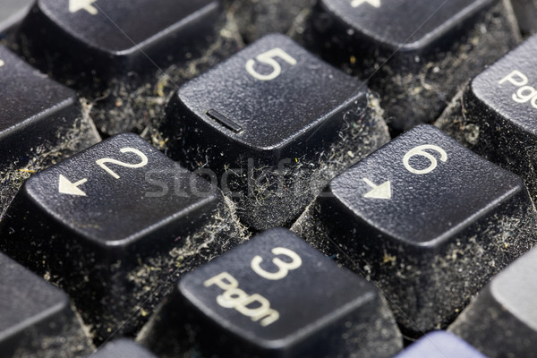 Brudne klawiatury niehigieniczny wyposażenie ministerstwo spraw wewnętrznych Zdjęcia stock © smuay