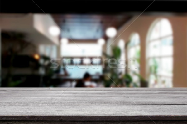 Foto stock: Vacío · mesa · de · madera · habitación · producto · montaje