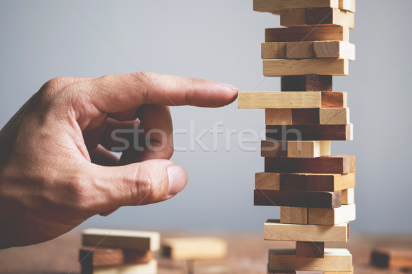 Planning, risk and strategy in business, businessman and enginee Stock photo © snowing