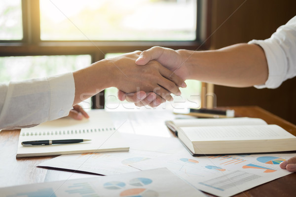 handshake success dealing, Two confident business man meeting in Stock photo © snowing