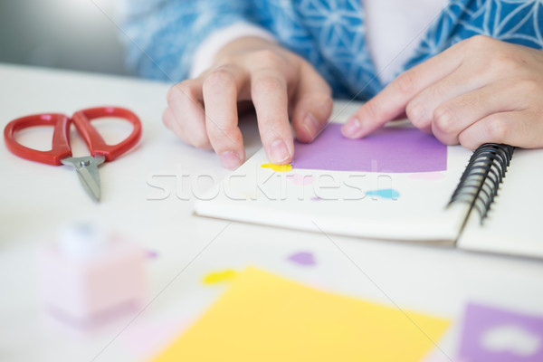 Hand geschnitten Papier Buchung andere Stock foto © snowing