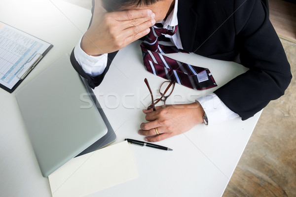 Sentimento doente cansado frustrado empresário Foto stock © snowing