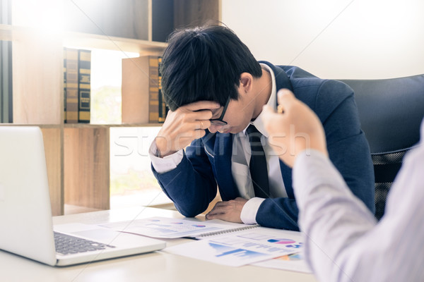 working in the office. Manager is not satisfied the argument. Bu Stock photo © snowing