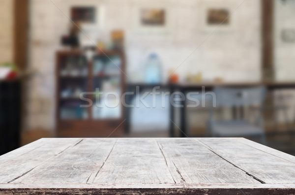 空っぽ 木製のテーブル ルーム 製品 モンタージュ ストックフォト © snowing