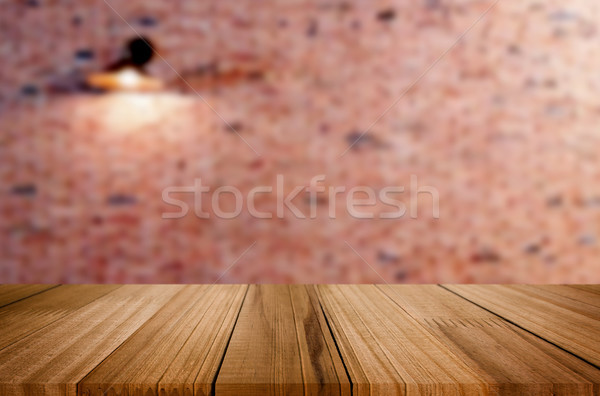 Vide table en bois chambre produit montage [[stock_photo]] © snowing