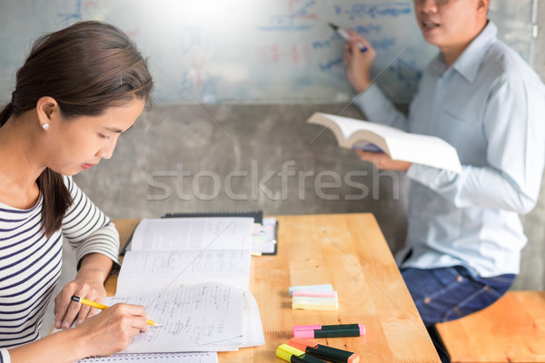 woman learn and teach tutor concept education  helping each othe Stock photo © snowing
