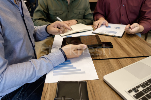 Business meeting office. documents account managers crew working Stock photo © snowing