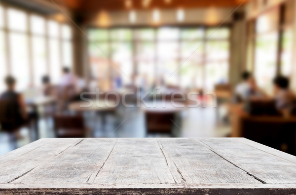 Sélectionné accent vide brun table en bois café [[stock_photo]] © snowing