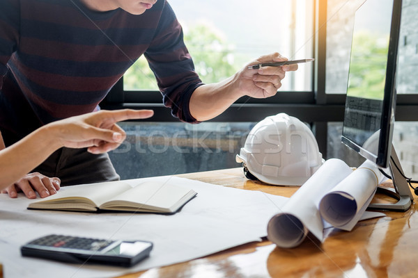 professional architect designer structural engineer team colleag Stock photo © snowing