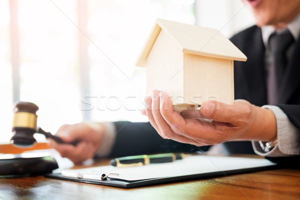 judge wags his finger as he lays down the law in estate lawsuit Stock photo © snowing