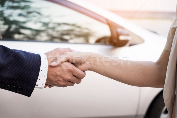 Close-up image of a firm handshake after a successful deal of bu Stock photo © snowing
