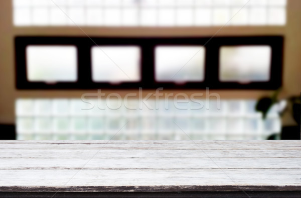Boş ahşap masa oda ürün montaj Stok fotoğraf © snowing