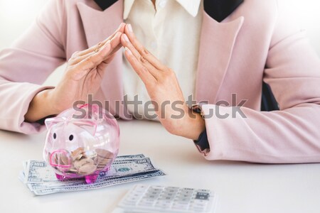 üzletember pénz asztal könyvelés üzlet üzletember Stock fotó © snowing
