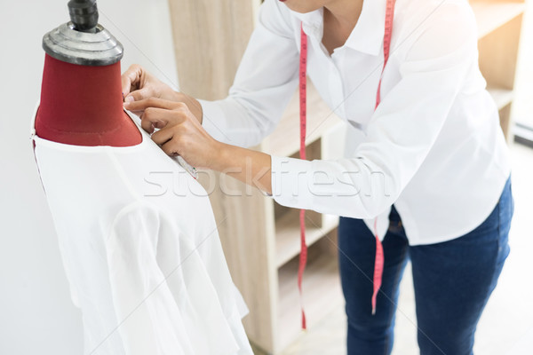 ázsiai szabó ruhadarab terv próbababa műhely Stock fotó © snowing