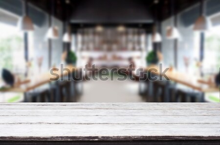 Sélectionné accent vide brun table en bois café [[stock_photo]] © snowing
