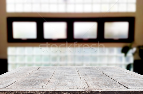 Vide table en bois chambre produit montage [[stock_photo]] © snowing