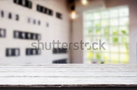 Empty wooden table and room interior decoration background, prod Stock photo © snowing