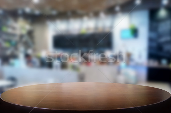 Sélectionné accent vide brun table en bois café [[stock_photo]] © snowing