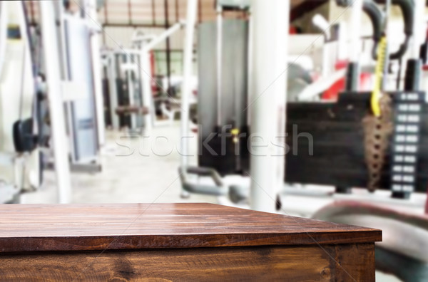 Table en bois floue fitness gymnase intérieur modernes [[stock_photo]] © snowing