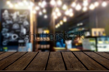 Vazio mesa de madeira quarto produto montagem Foto stock © snowing