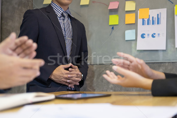 Great presentation! Group of business people in smart casual wea Stock photo © snowing