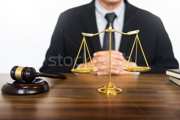 ストックフォト: 小槌 · 正義 · 法 · 弁護士 · 作業 · 木製