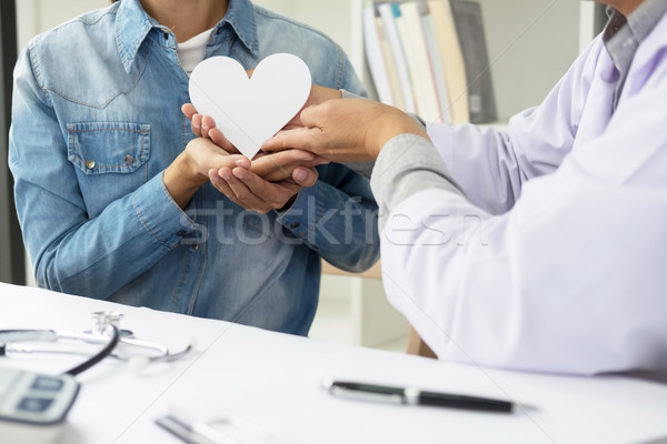 charity, health care, donation and medicine concept - doctor man Stock photo © snowing