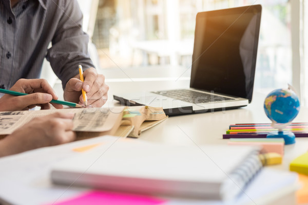 Foto stock: Hombre · estudiar · prueba · examen