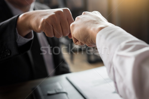 Business Partners Giving Fist Bump to  commitment Greeting Start Stock photo © snowing