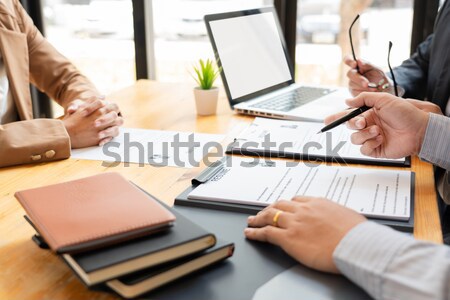 Stock photo: Administrator business man financial inspector and secretary mak