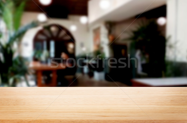 Foto stock: Vacío · mesa · de · madera · habitación · producto · montaje