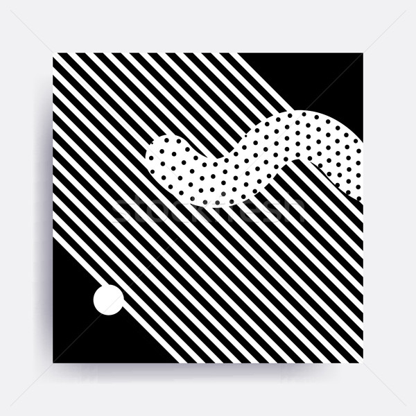 black and white Neo Memphis geometric pattern  Stock photo © softulka