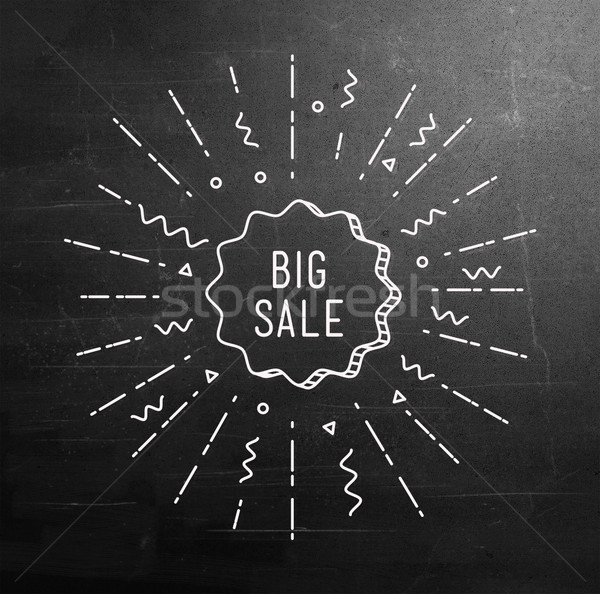 Big sale shining banner, colorful background in flat style Stock photo © softulka