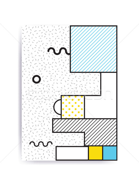 Kleurrijk trend geometrisch patroon heldere blokken kleur Stockfoto © softulka
