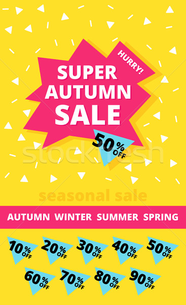 Super Herbst Verkauf Banner Sommer beeilen Stock foto © softulka