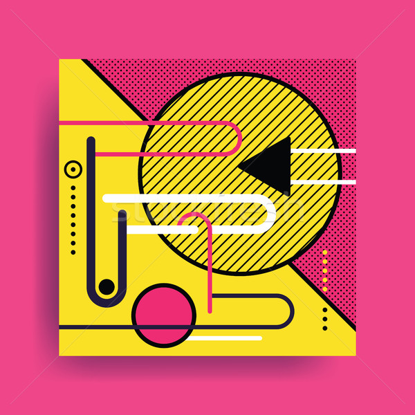 Colorful trend Neo Memphis geometric pattern Stock photo © softulka